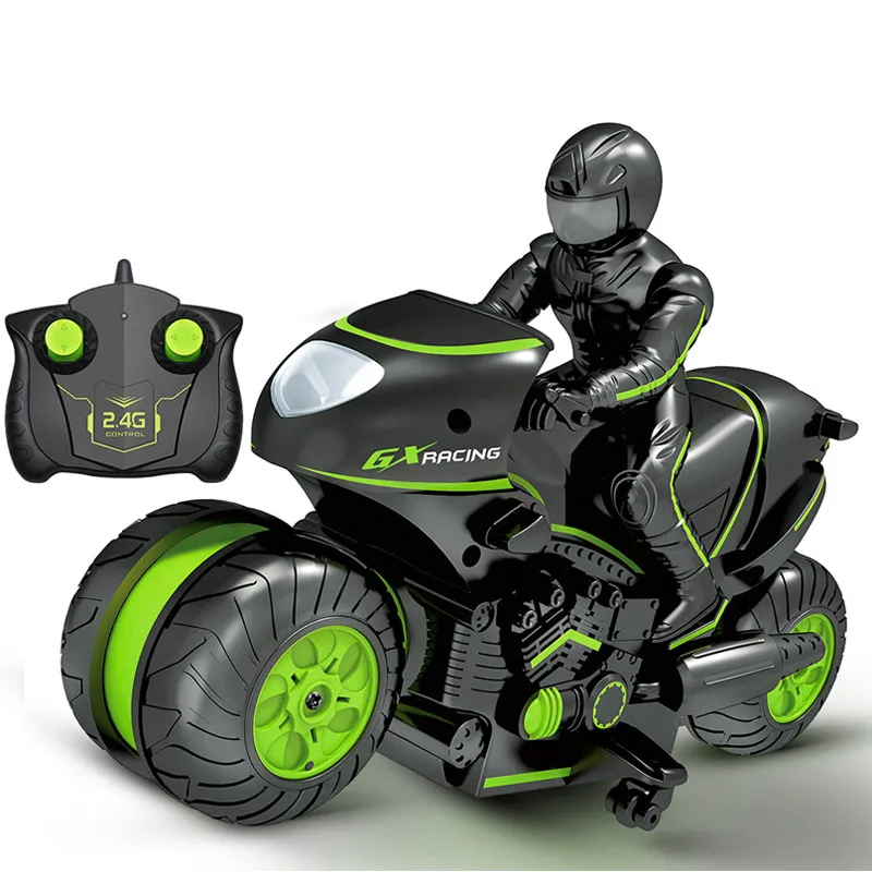 Детский мотоцикл, электрический автомобиль с дистанционным управлением, мини-мотоцикл 2,4 ГГц, гоночный мотоцикл, трюк, автомобиль, дистанционное управление, игрушка для мальчика