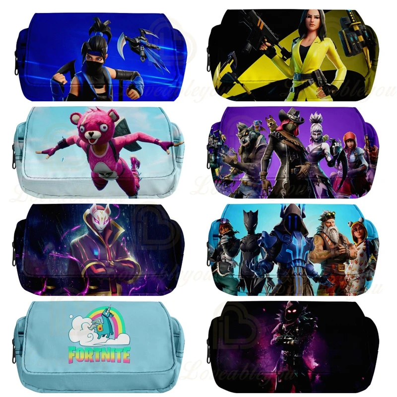 Estuche de lápices FORTNITE, portalápices de estuche de lápices con doble cremallera, bolsa de para estudiantes, temporada escolar 2021, noticias|Camisetas| - AliExpress