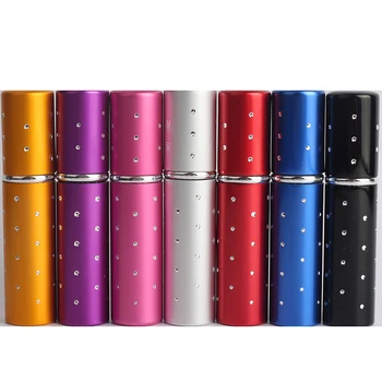 

2PCs 10ml Perfume Bottles Empty Aluminum Perfume Atomizer Metal Portable Travel Atomizer Metal Spray Scent Pump Case