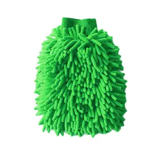 Image 2 - Ultrafine Fiber Chenille Microfiber Car Wash Glove Mitt Soft Mesh backing no scratch for Car Wash and Cleaning 1pc random color