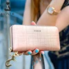 FOXER Women Split Leather Wallet Bifold Clutch Bag with Wristlet Card Holder Fashion Coin Purse Cellphone Bag Female Evening Bag ► Photo 2/6
