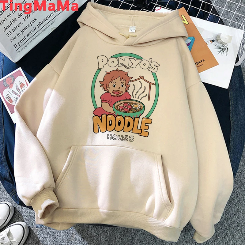 Женская толстовка с капюшоном Kawaii унисекс мультяшная студия ghilii Miyazaki Hayao Ponyo на