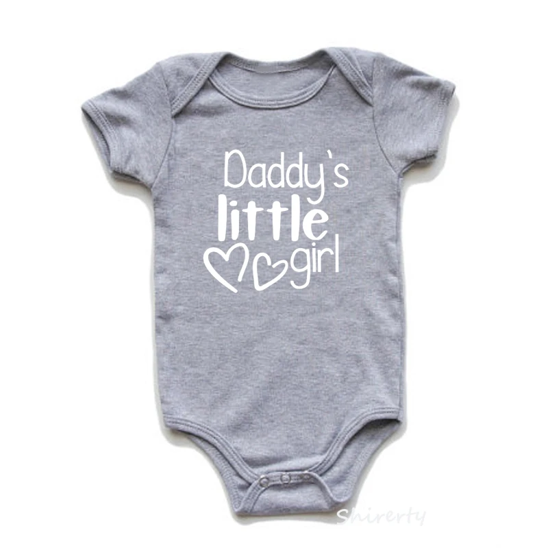 Комбинезоны для новорожденных с принтом «Daddy's, пижама для маленькой девочки, с печатным Одежда для малышей хлопок короткий рукав комбинезон для младенцев мальчиков девочек летняя одежда для малышей - Цвет: Grey-2