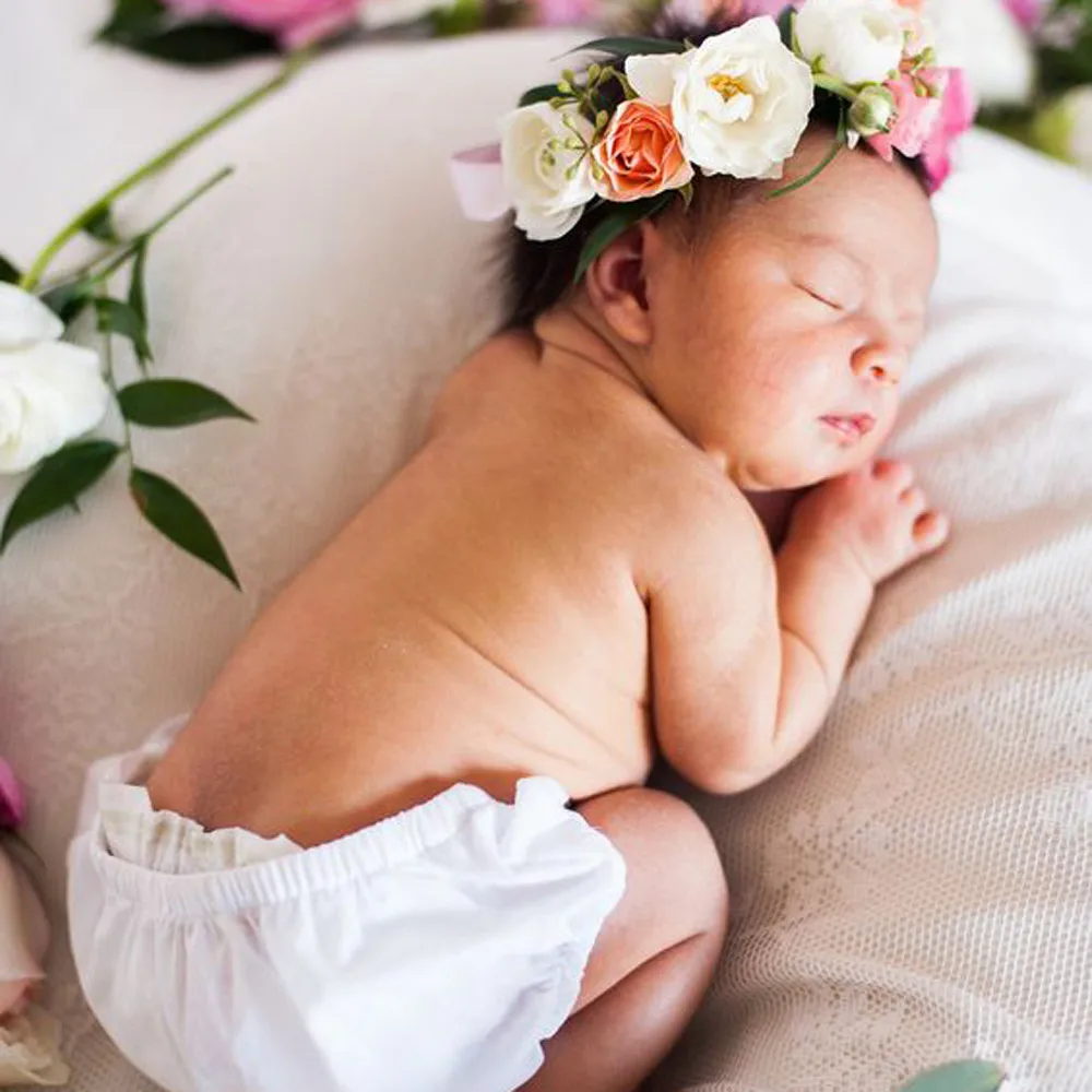 Baby Headband Fashion Baby Kids Handmade Rose Flower Headband Hairband Wreath Flower Girls Turban Hair Accessories