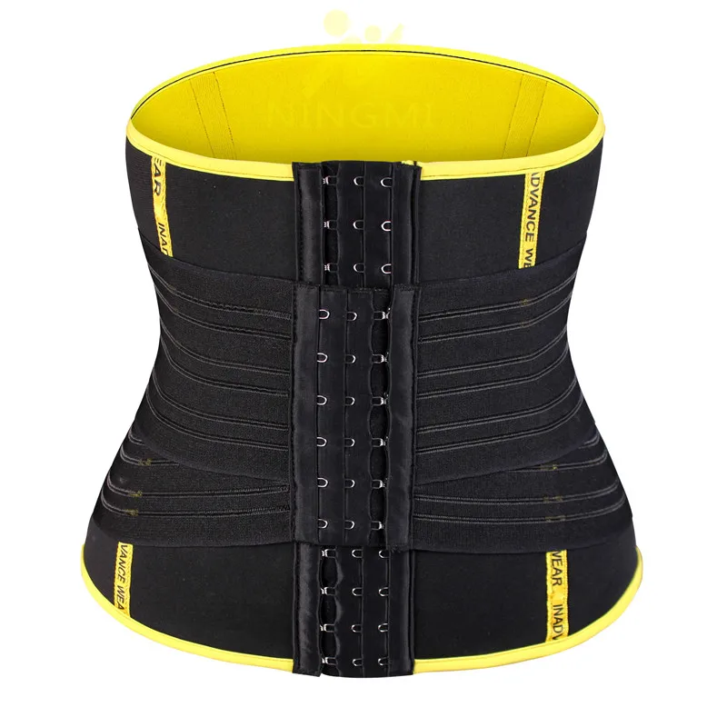 black with strap NINGMI Мужское нижнее белье стройнящий утягивающий корсет из неопрена Формирователь для сауны утягивающий моделирующий пояс Корректирующее белье Faja Cincher - Цвет: black with strap