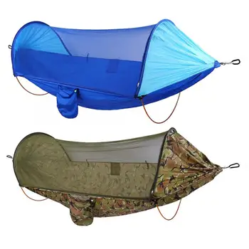 

Hammock with steel buckle Portable Hammock Automatic Quick Opening Hammock Mosquito Net for Outdoor Use