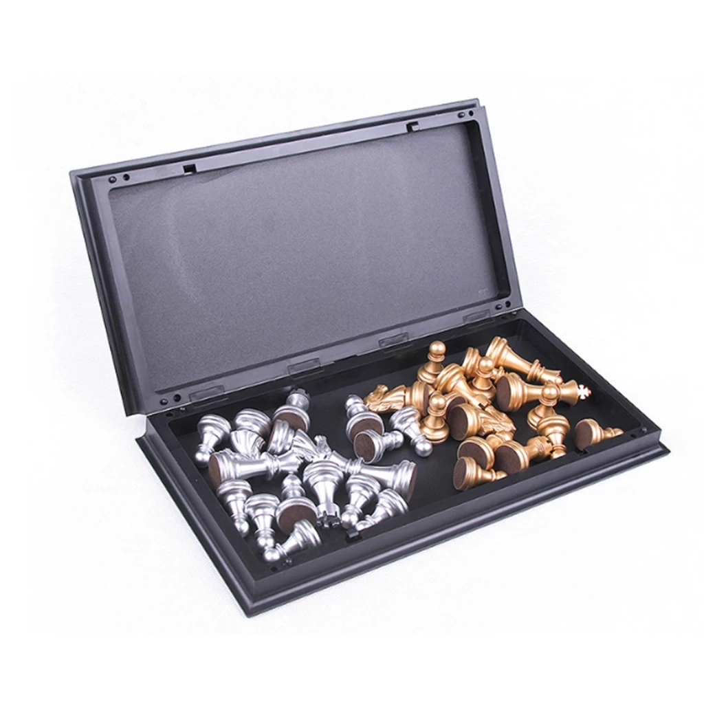 Medieval Chess Sets With Magnetic Large Folding Portable Chess Board 32 Chess Pieces Board Game Chess Figure Sets