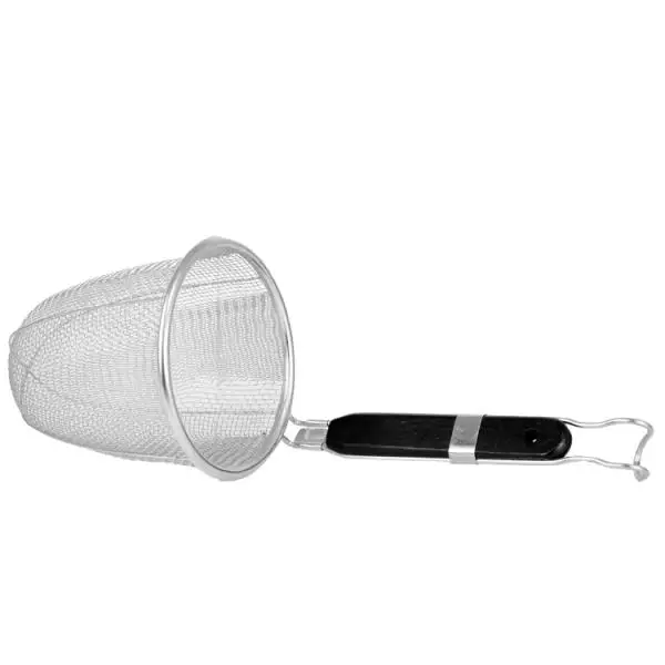 Colander Ladle Pasta Soup Hot Pot Stainless Steel BBQ Grill Cooking Tool for Frying Food, Spaghetti, Noodle Fat Oil Grease