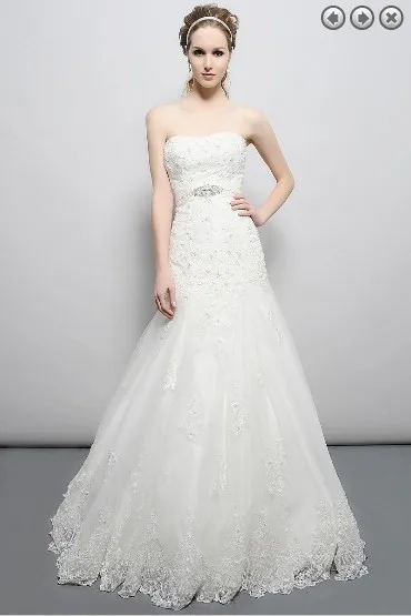 vestidos официальное Новое дизайнерское кружевное вышитое бисером свадебное платье с поясом размера плюс длинное платье макси элегантные свадебные платья