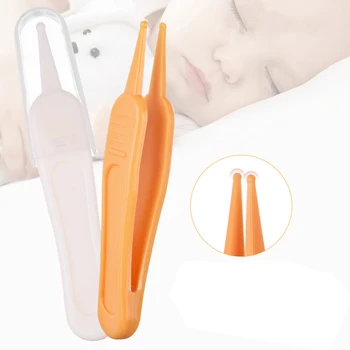 

1pc Baby Booger Cleaner Baby Daily Care Clip Infants Clean Ear Nose Navel Visible Safety Tweezers wholesale Drop shipping