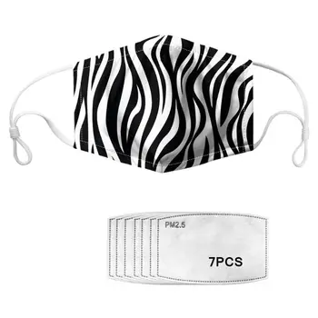 

Printed Pattern Mouth Mask Replaceable Filter Anti Dust Pad Washable Mouth-Muffl