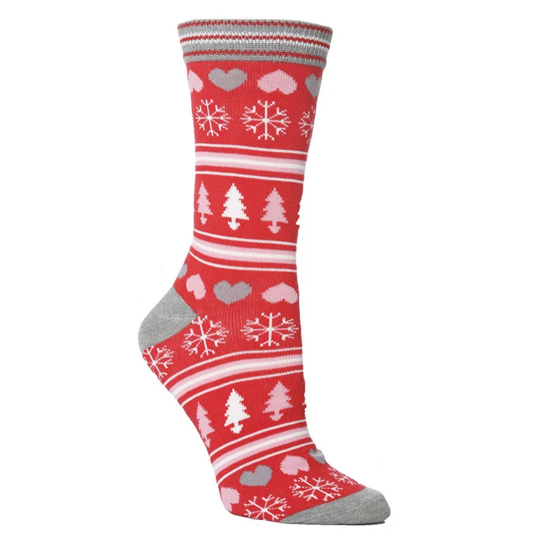 Хлопчатобумажные носки с рождественскими мотивами унисекс Женская и мужская обувь осень-зима год Санта Клаус новогодняя елка; Снег оленем, подарочные носки