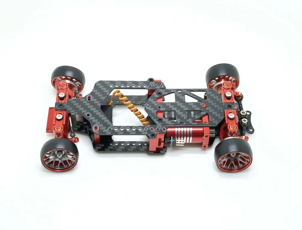 蚊車【組立済み】1/24 1/28ドリフト2駆ラジコンシャーシDriftArt