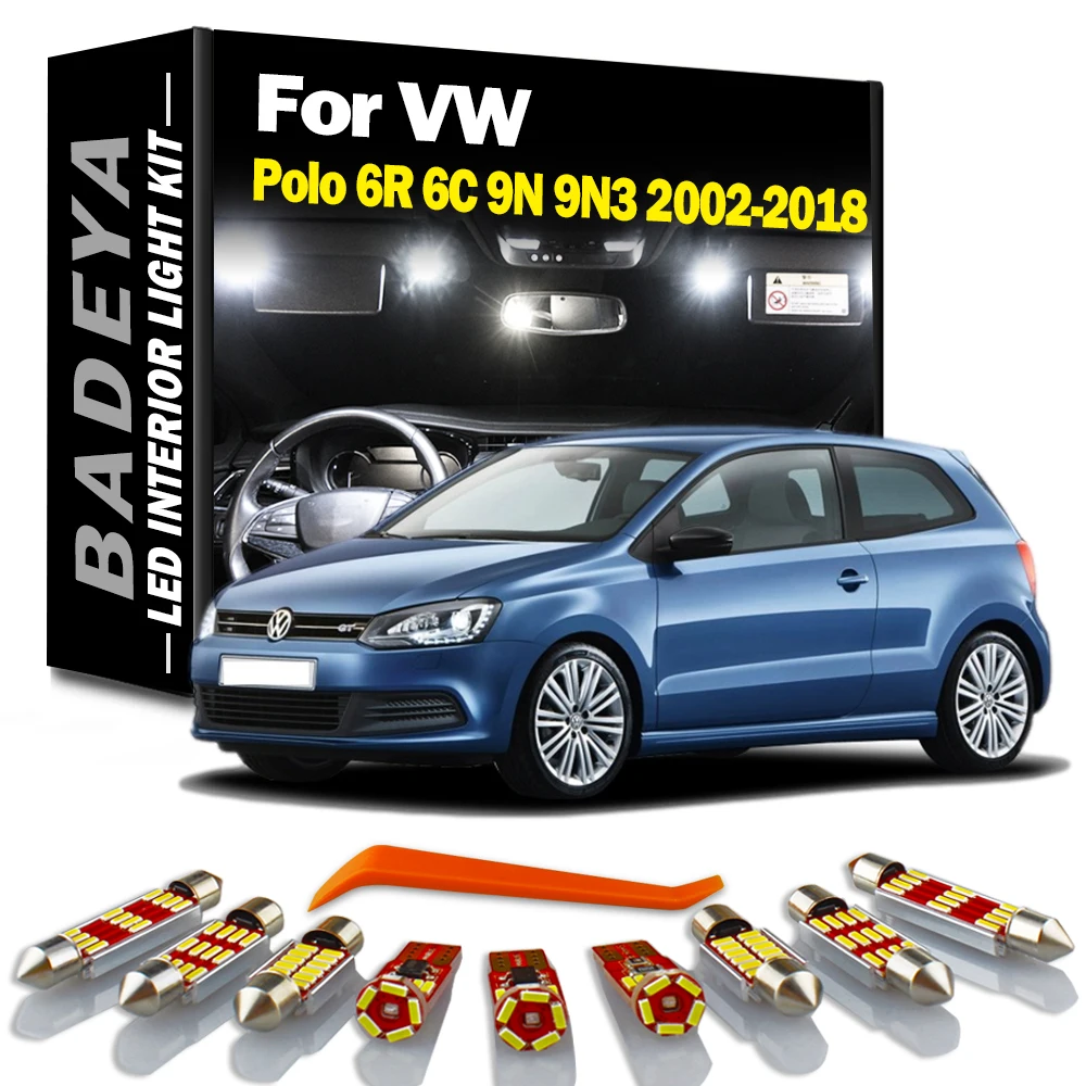 BADEYA Canbus для Volkswagen VW Polo 6R 6C 9N 9N3 2002-2018 светодиодный светильник купольная карта
