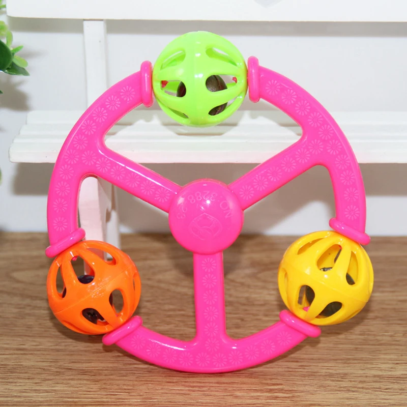 1pc New Arrival Creative Baby Toy Funny Little Develop Intelligence Plastic Hand Bell Rattles Christmas Birthday Toys for Kids | Игрушки и