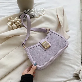 

Stone Pattern PU Leather Small Crossbody Bags for Women 2020 Summer Thick Chain Shoulder Handbags Female Travel Cross Body Bag