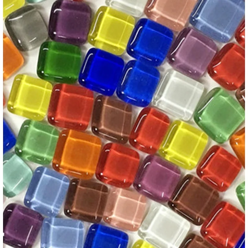 100g//200g Glitter Colored Glass Mosaic Tiles Puzzle Mosaic DIY Art Crafts
