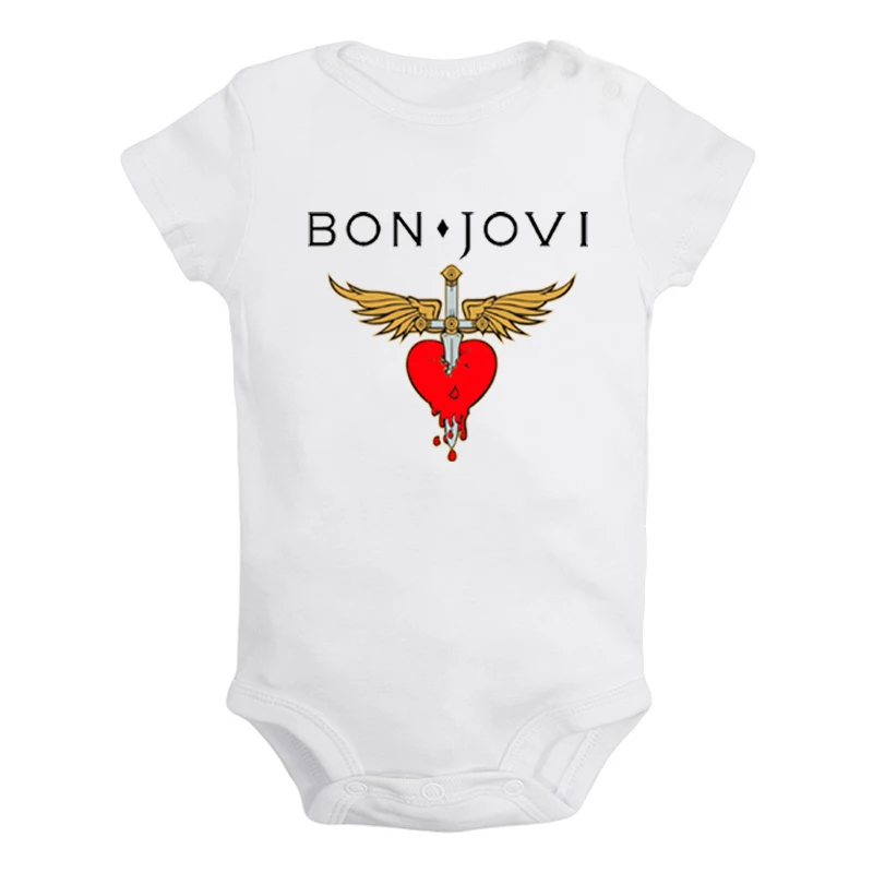 Bon Jovi/рок-группа, крылья, сердце, меч, Coldplay, рок-группа, Одежда для новорожденных мальчиков и девочек, комбинезон с принтом, боди для младенцев, одежда - Цвет: JcBaby999WD