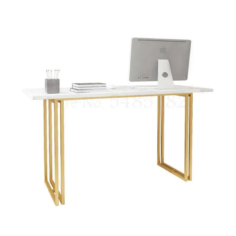 Post Modern Light Luxury Desk Solid Wood White Piano Paint Desktop Desk Solid Wood White Piano Paint