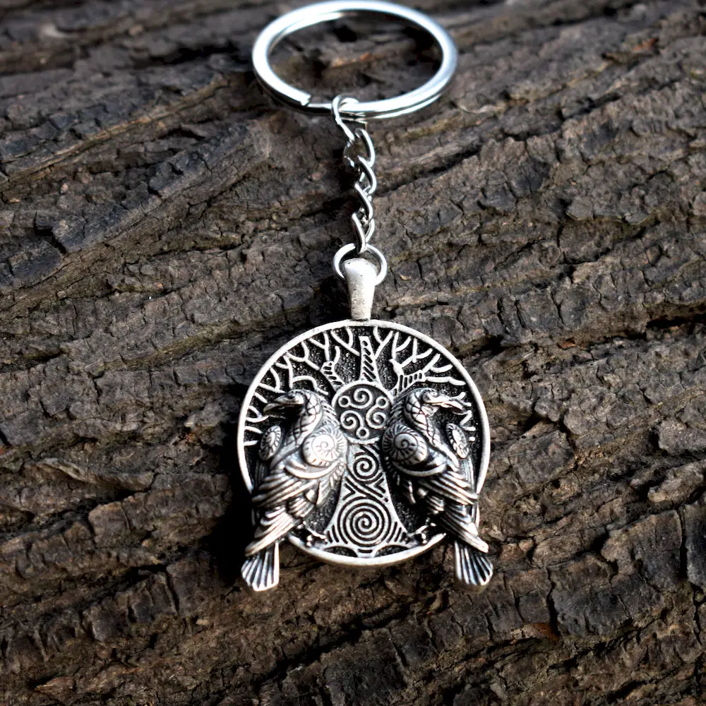 Брелок SanLan Norse talisman viking raven Huginn and Muninn|Брелоки| |