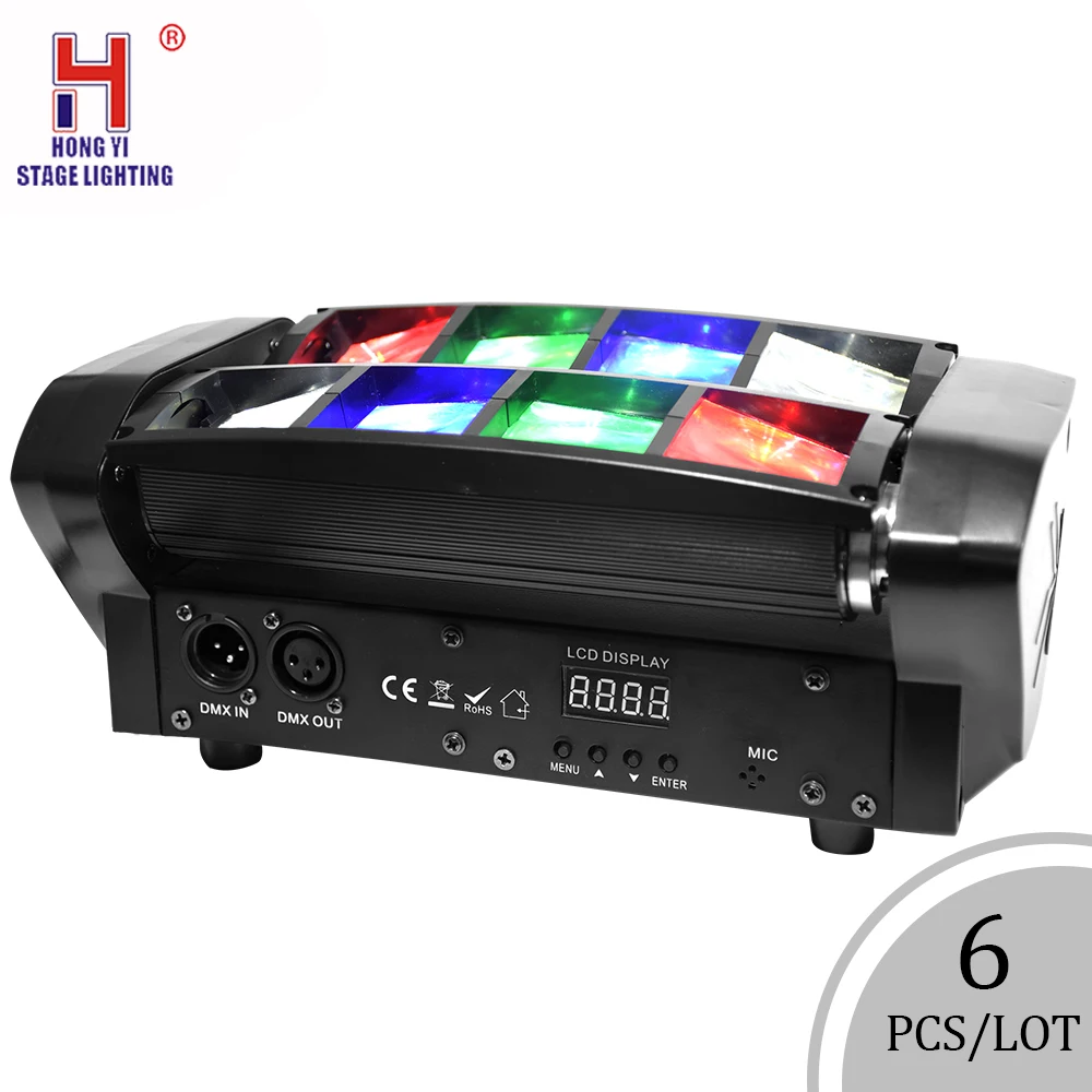 

Mini Spider led moving head light 8x6w RGBW beam lights for home party bar disco stage lighting 6pcs/lot