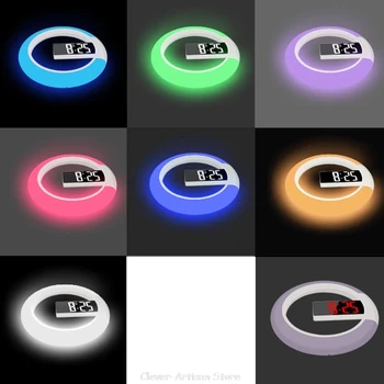 

Digital LED Wall Clock Modern Design Alarm Adjustable Brightness Clocks Wall Watch with Temperature Home Au 24 20 Dropship