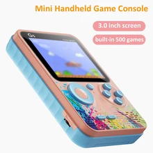 Mini Handheld Game Console Built-in 500 Classic Games 3.0 Inch Screen Portable Retro Video Game Console Joypad Support 2 Players