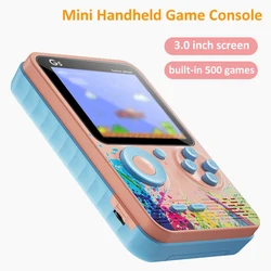 Mini Handheld Game Console Built-in 500 Classic Games 3.0 Inch Screen Portable Retro Video Game Console Joypad Support 2 Players
