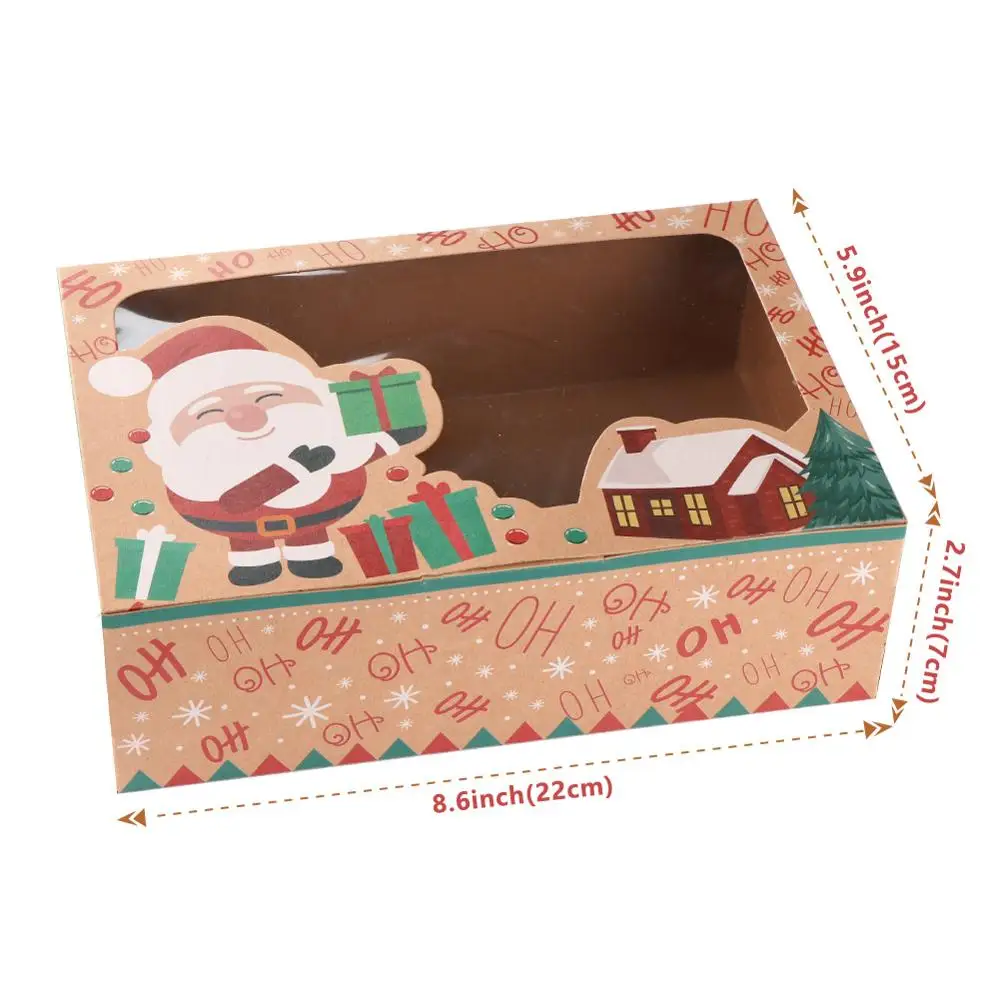 12/24 шт. новогодние подарочные коробки для печенья 22 х15х7 см|Подарочные сумки и