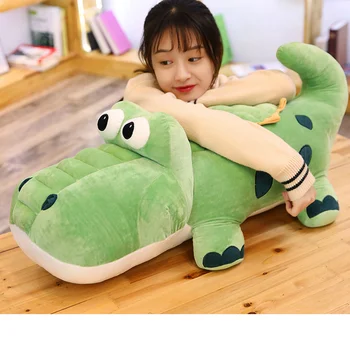 

New Arrival Cute animals Big Size Simulation Crocodile Skin Plush Toy Cushion Pillow Toys For Girl kids toys