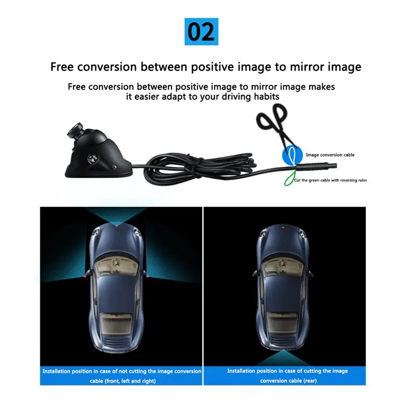 

Universal HD Mini CCD Coms HD 360 Degree Car Rear View Camera Front Camera Front View Side Reversing Backup Camera