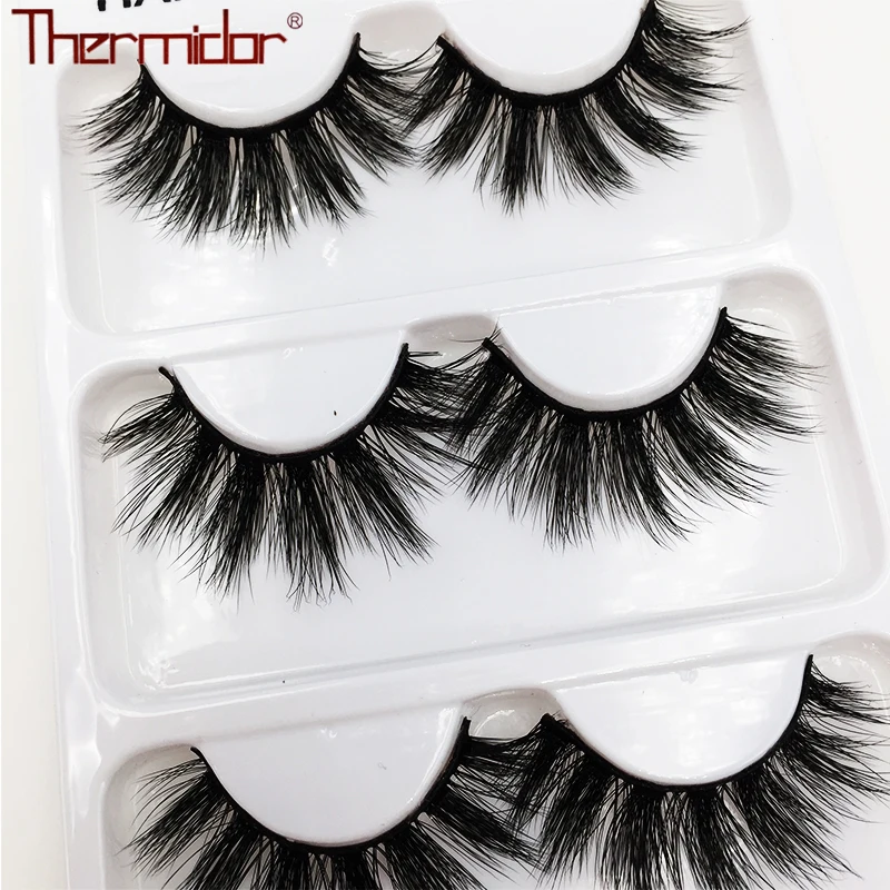 3 пары 3D ресниц Thermidor из искусственной норки натуральные накладные ресницы