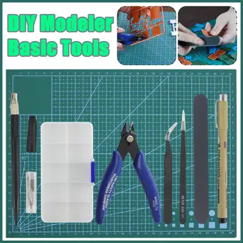 

8Pcs Model Building Tools Combo Military Hobby Model DIY Accessories Grinding Cutting Polishing Tools Set For Gundam