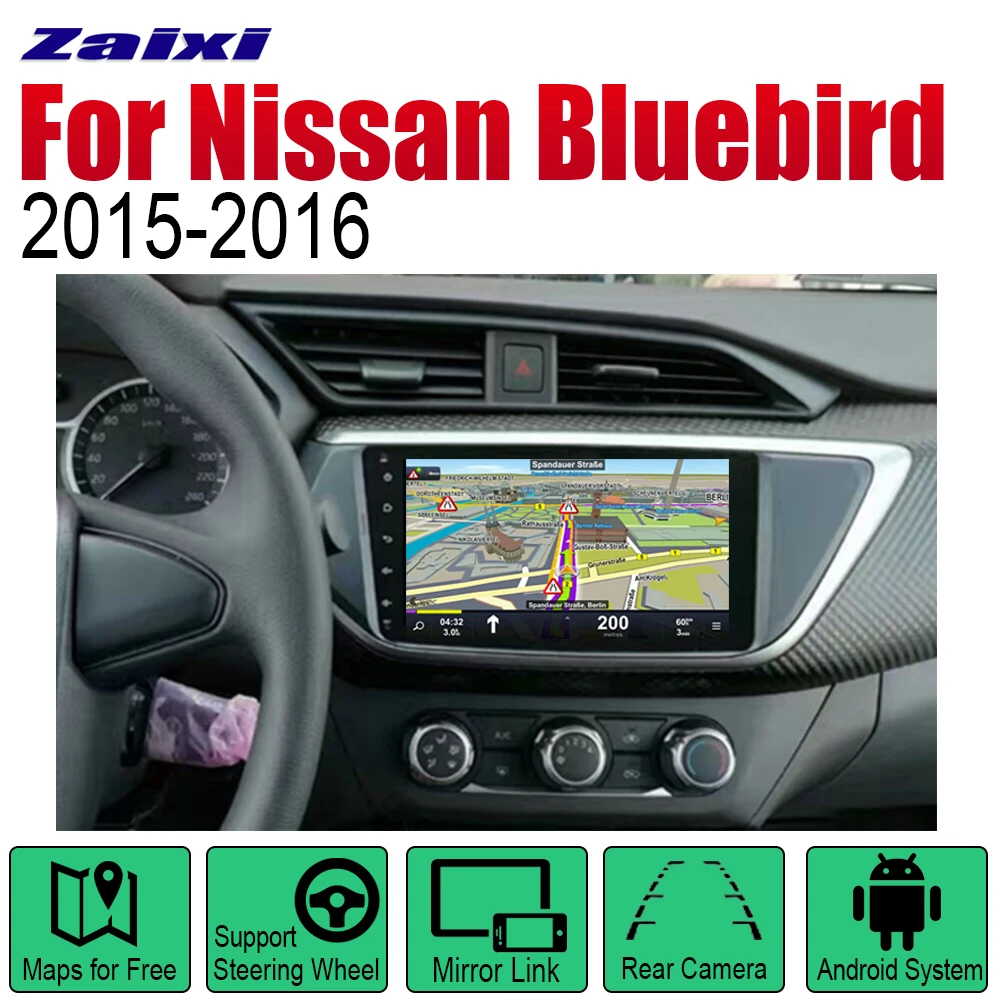 Perfect ZaiXi Android GPS Navigation For Nissan Bluebird 2015~2016 Bluetooth wifi 2din Car Radio Stereo Multimedia Player Audio 0 Perfect ZaiXi Android GPS Navigation For Nissan Bluebird 2015~2016 Bluetooth wifi 2din Car Radio Stereo Multimedia Player Audio 0