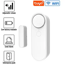 WiFi Door Sensor Tuya APP Alarm Smart Door Open Closed Detectors Home Security Alert Security Alarm Work With Alexa Google Home