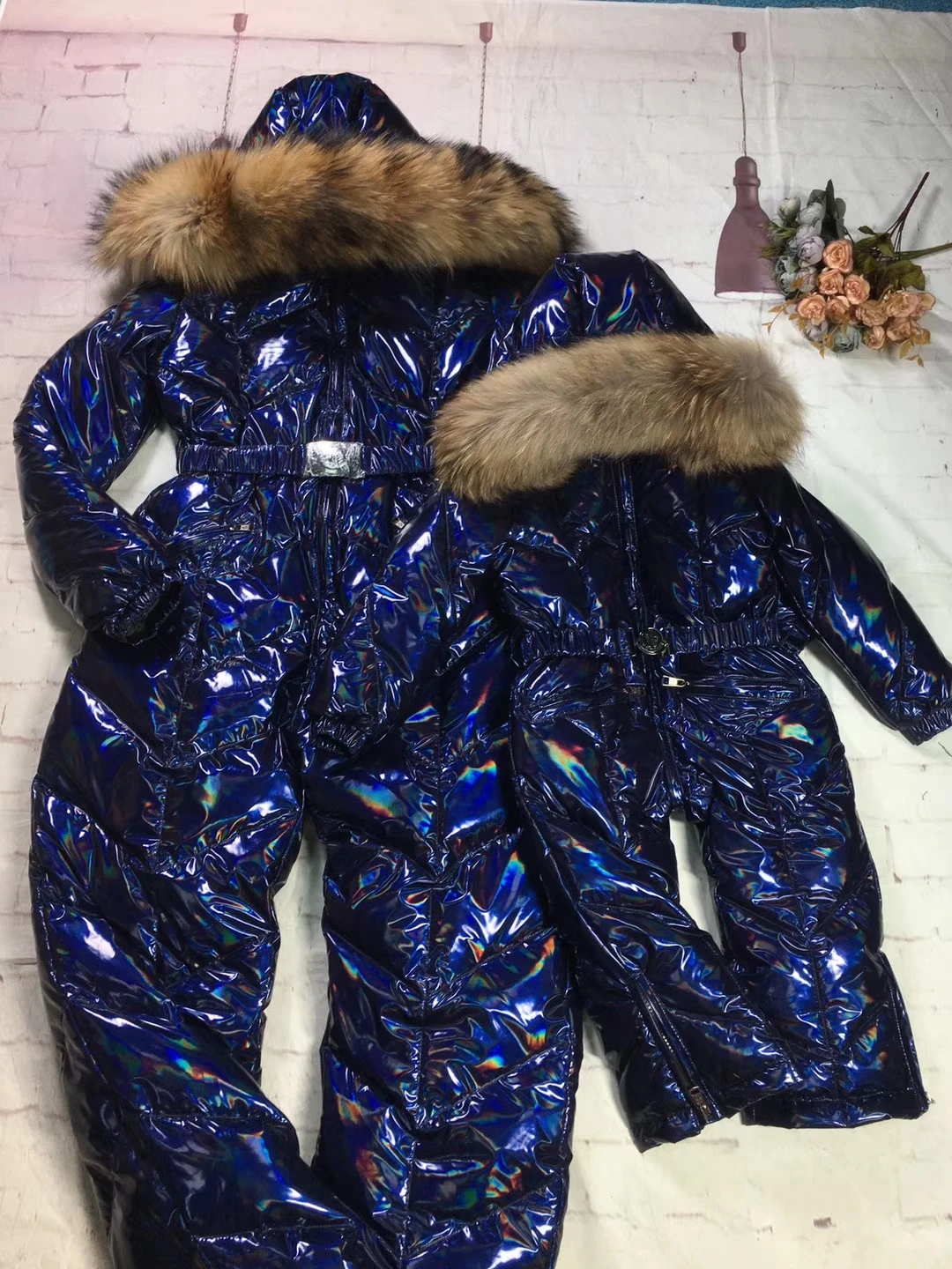 Зимняя куртка из натурального меха 2019 куртки для мамы и ребенка детский
