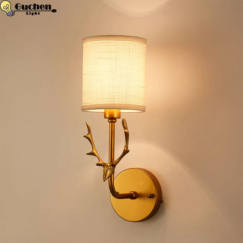 modern Nordic Gold wall lamp led indoor home decor wall sconces lighting fixture bedroom bedside Kitchen Corridor living room