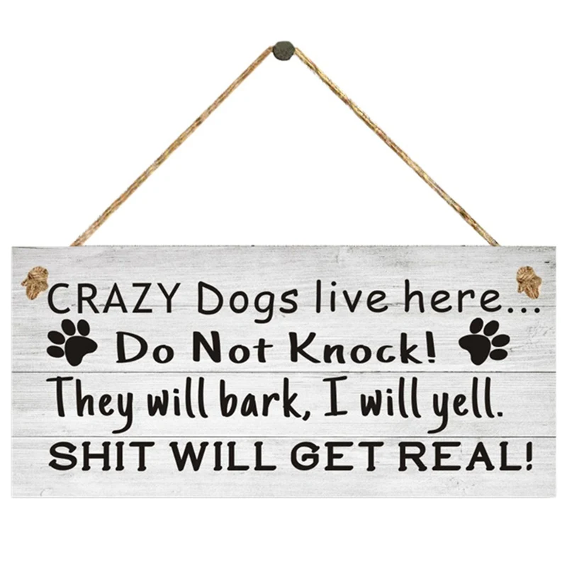 Подвесная табличка Crazy Cay Lady/Dogs забавная деревянная дом не является домом без