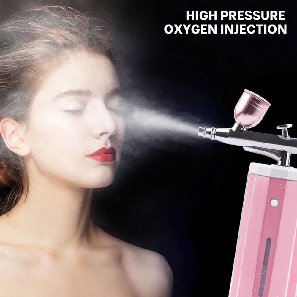 

Professional Therapy Oxygen Water Facial Machine Portable With Battery High Pressure Mist Sprayer Facial Steamer Beauty Spa Tool