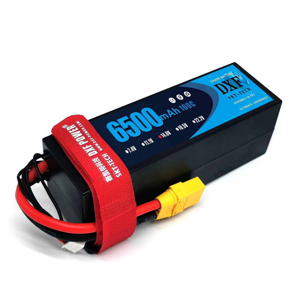 DXF 2 шт Lipo батарея 4S 14 8 V 6500MAH 100C MAX 200C HardCase T/XT60 для Rc вертолета автомобиля лодки