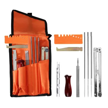 

Set Of 10 Chainsaw Sharpening Kit Sharpener Tool Files Set With Storage Pouch