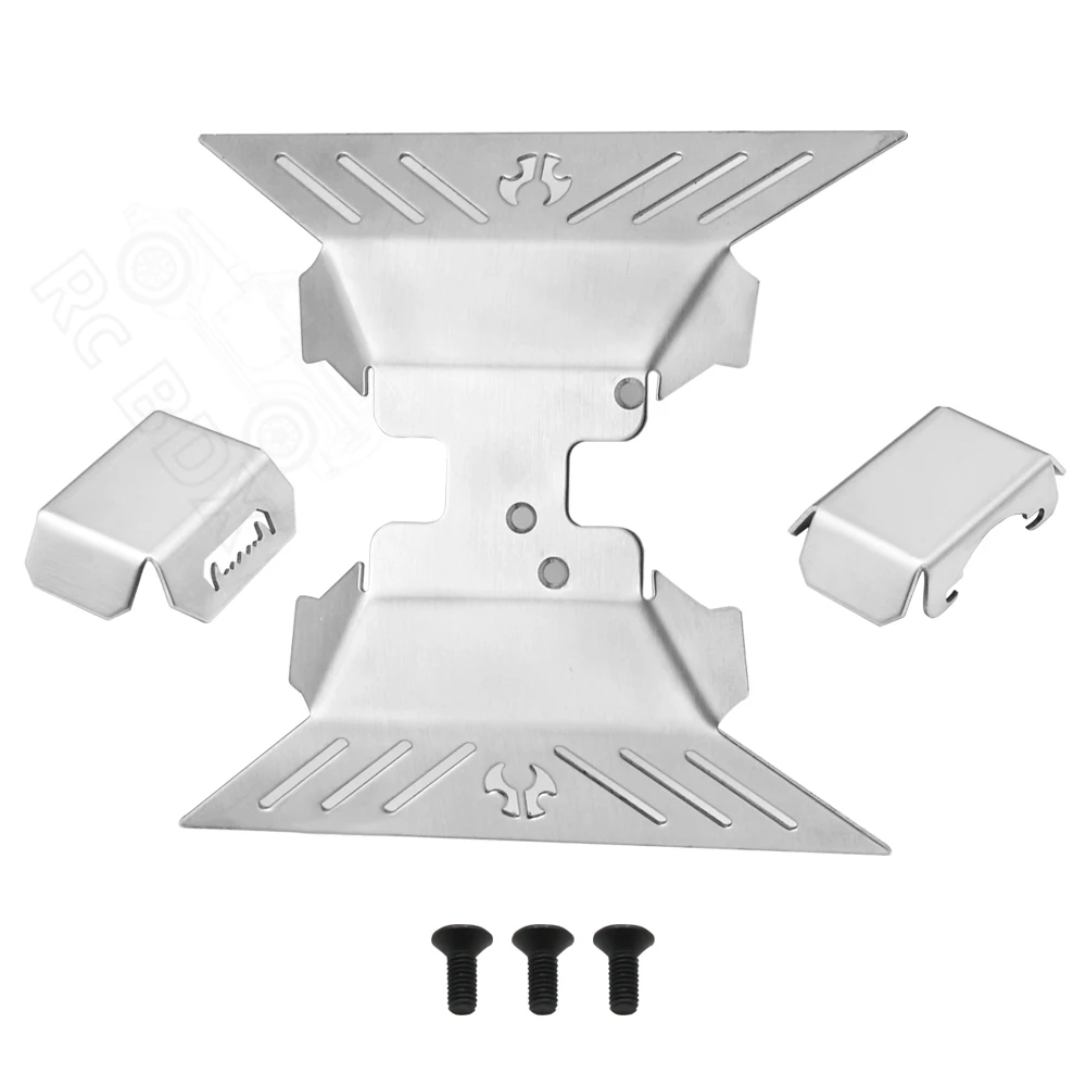 Chassis Stainless Steel Skid Plate Armor Front Rear Axle Differential Protector for 1/10 RC Crawler Axial Capra 1.9 UTB AXI03004 rc car chassis armor