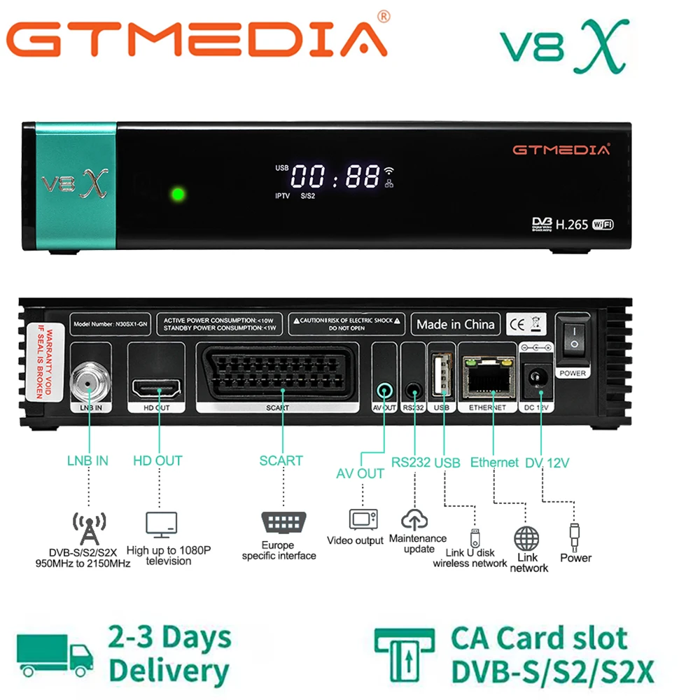 Горячая Распродажа 1080P DVB S2 Gtmedia V8X спутниковый декодер обновлен GTmedia V8 Nova plus Honor H.265 и встроенным модулем Wi