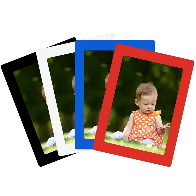 

PVC Magnetic Frame 4 Colors Single Double Layer Magnets Photo Frame 5 6 7 10 Inch Home Decorative Modern Magnetic Picture Frame