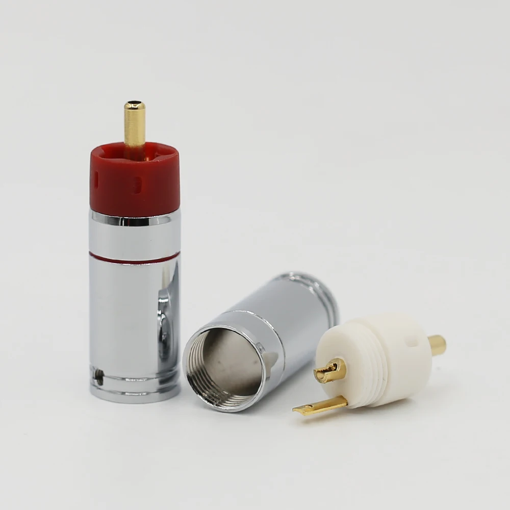 4 шт. высококачественные Hifi DIY 9 мм посеребренные или позолоченные латунные rca разъемы rca
