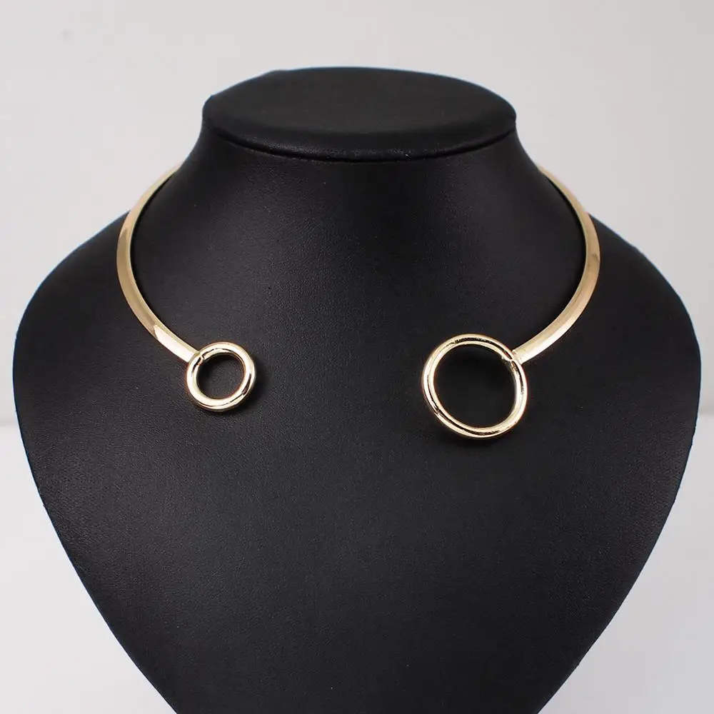 MANILAI простое крученое металлическое ожерелье из сплава колье ожерелья для женщин макси ювелирные изделия металлические колье нагрудник воротник массивные ожерелья
