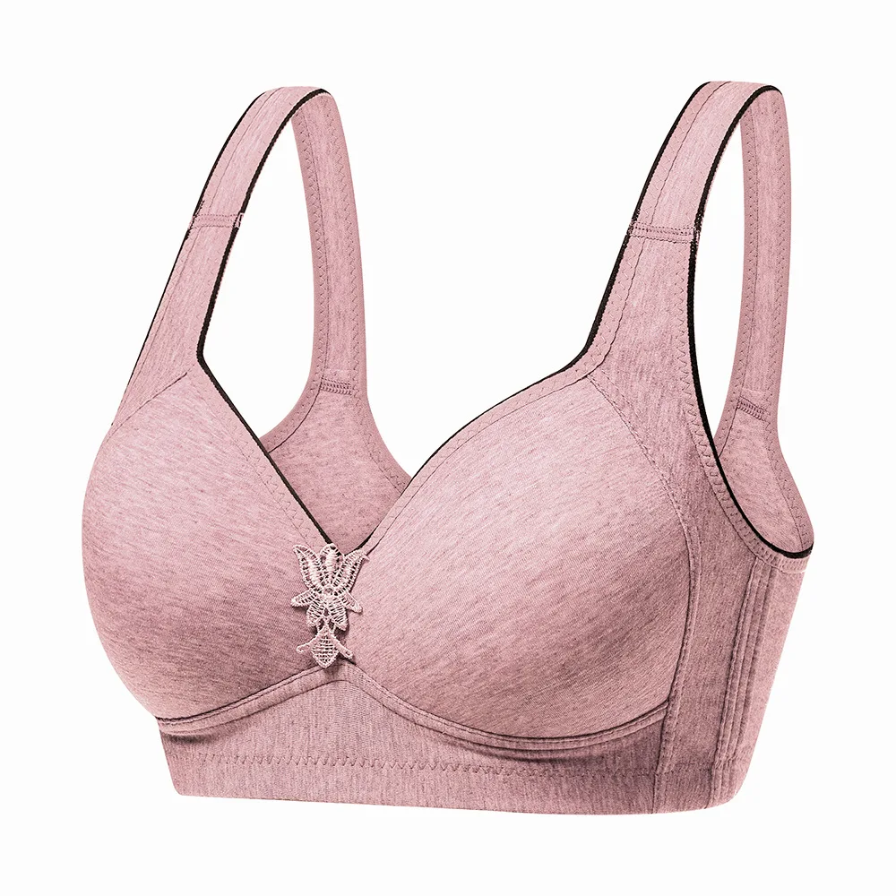 

Push Up Bra Wireless Underwear Wire Free Bralette Top Four Hook-and-eye Bras for Women Cup A B C 32 34 36 38 40 42