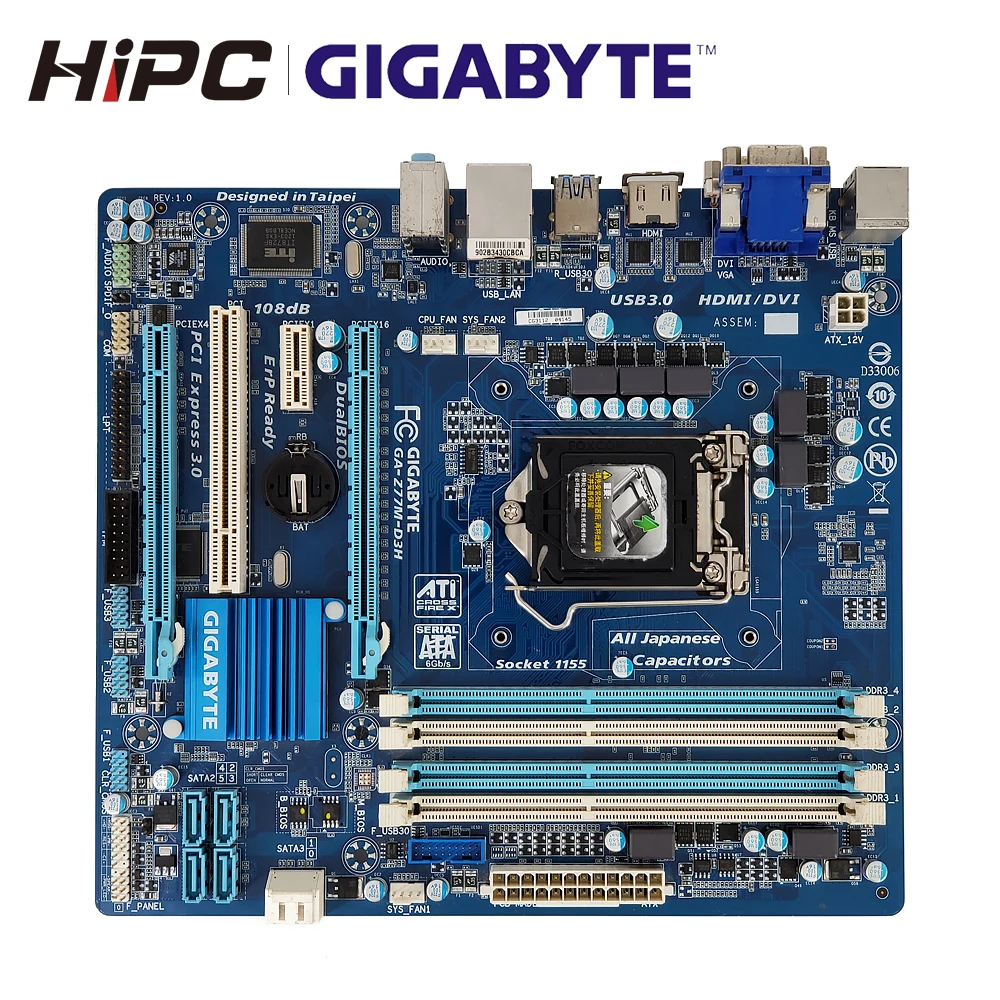 Gigabyte GA-Z77M-D3H настольная материнская плата Z77M-D3H Z77 LGA 1155 DDR3 32G SATA3 USB3.0 HDMI VGA DVI Micro-ATX используется Mainbaord