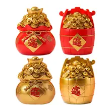 

Piggy Bank Money Bag Shape Luck and Wealth for Gift Home TV Cabinet Living Room Decor