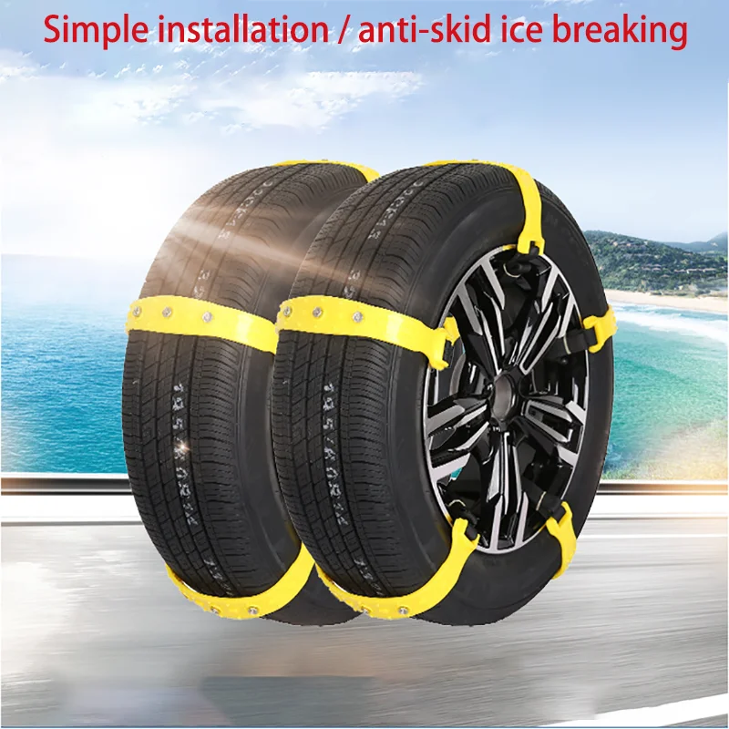 Auto Tire Snow Chains Antiskip Belt Safe Driving For Snow Ice Sand